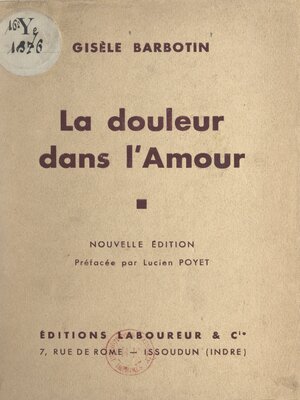 cover image of La douleur dans l'amour